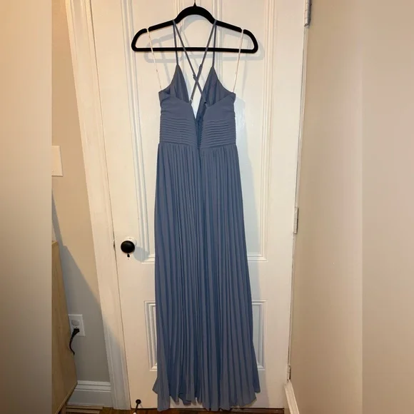 Lulus Depths of My Love Maxi Dress Size Small in Dusty Blue